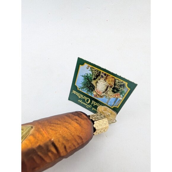 Old world Christmas Ornament 'The Cigar" with tag 5.25" glass hanging tree - Picture 7 of 14